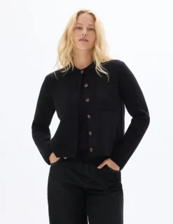 Compact gebreid vest - zwart