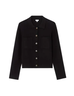 Compact gebreid vest - zwart