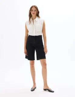 Denim bermuda - zwart