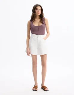 Denim shorts - wit