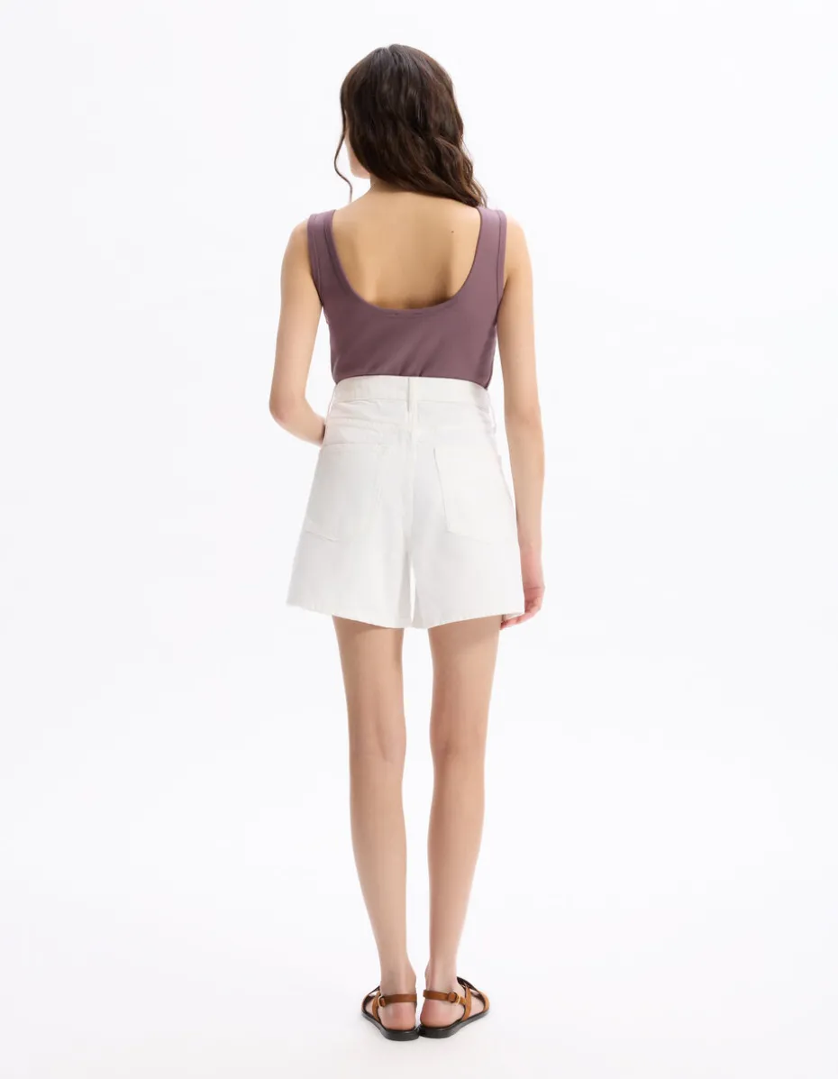 Denim shorts - wit