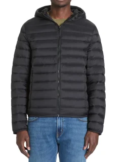 Donsjack met lichte capuchon