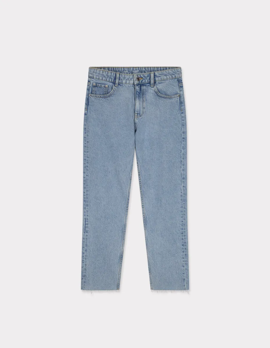 7/8e rechte jeans - gebleekt