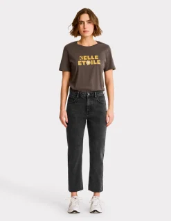 7/8e rechte jeans - lichtgrijs