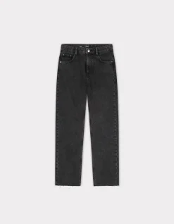 7/8e rechte jeans - lichtgrijs