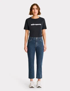 7/8e rechte jeans - raw
