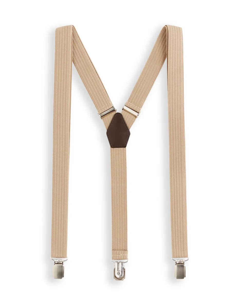 Effen bretels - beige