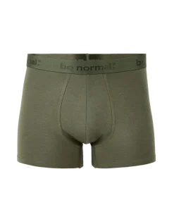 Effen stretch katoenen boxer - kaki