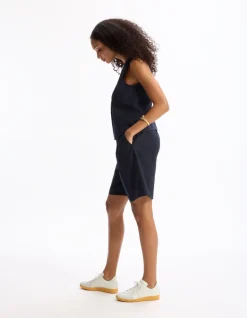 Elegante Bermuda shorts - marineblauw