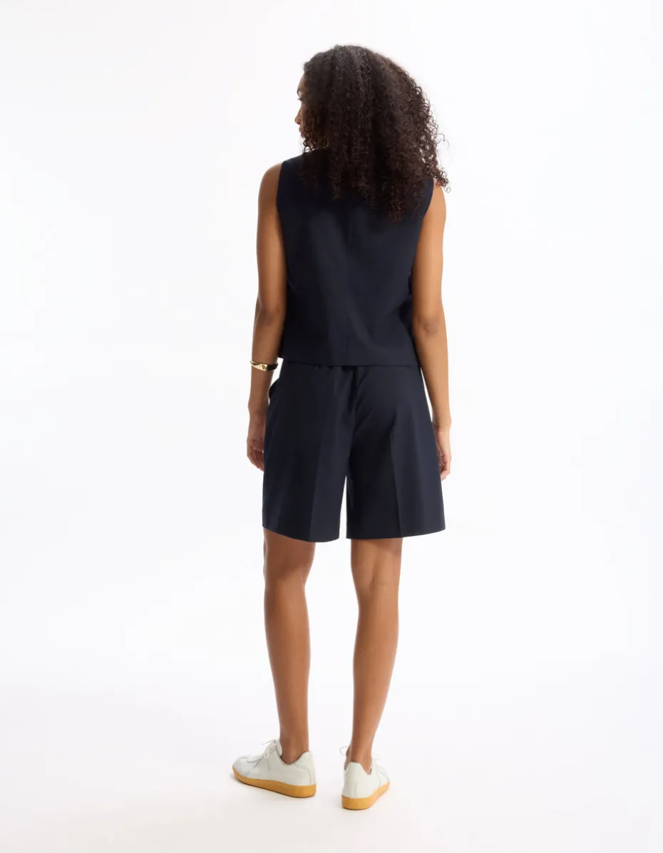 Elegante Bermuda shorts - marineblauw