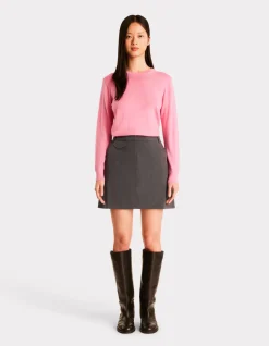 Elegante rok met zakken - grijs