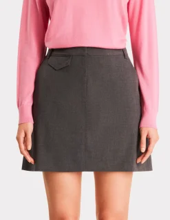 Elegante rok met zakken - grijs