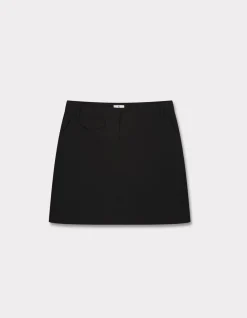 Elegante rok met zakken - zwart