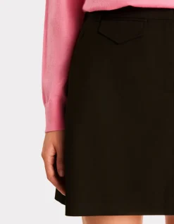 Elegante rok met zakken - zwart