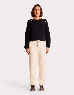 Enkellange chinobroek - beige