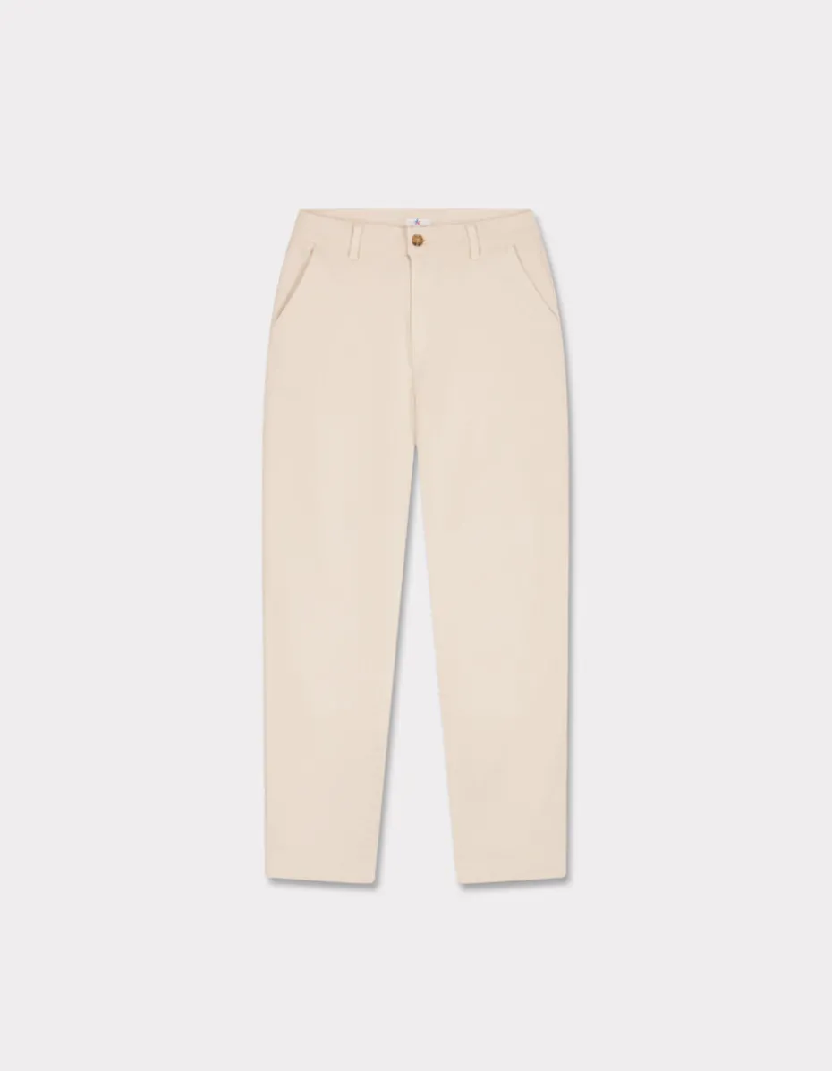 Enkellange chinobroek - beige