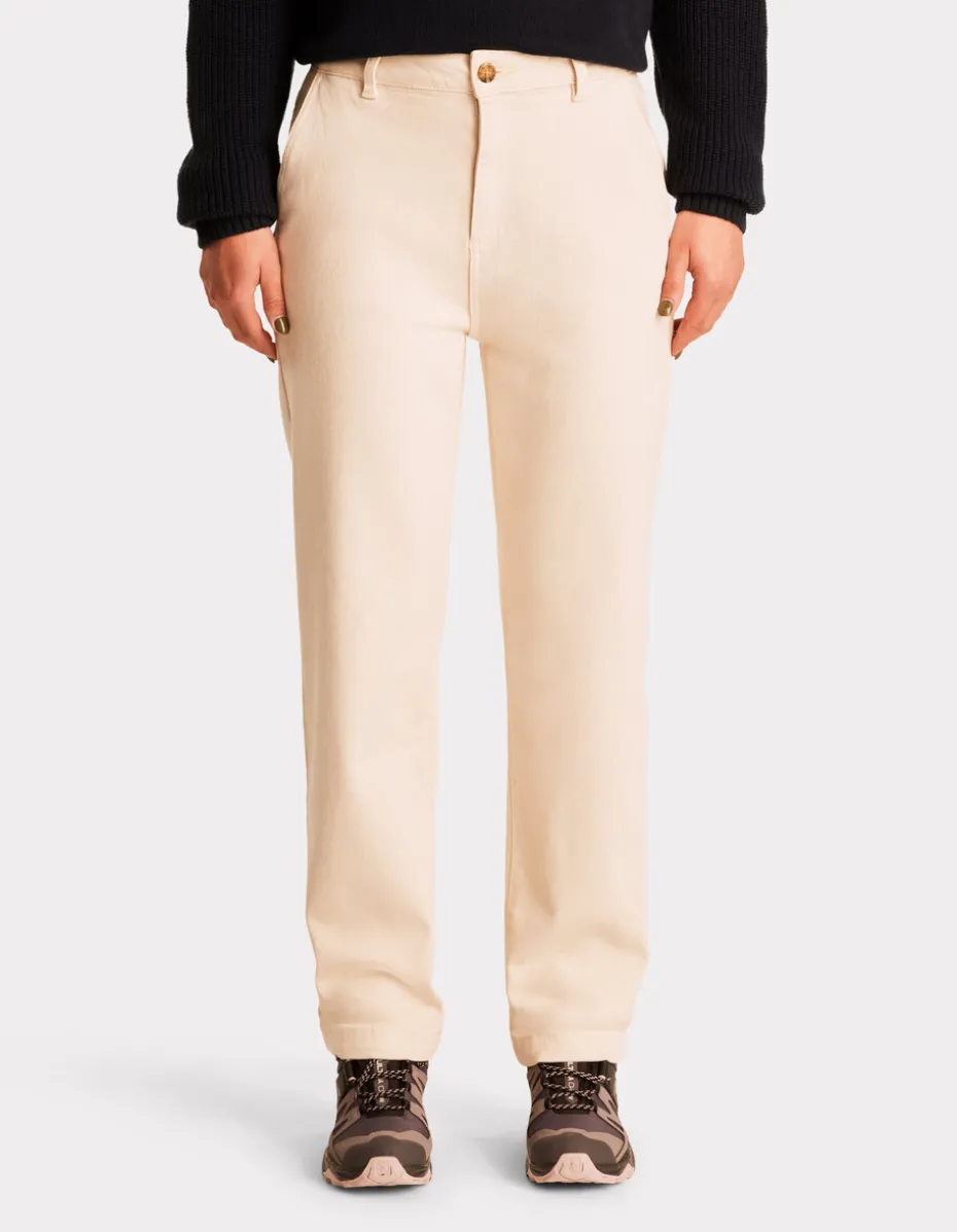 Enkellange chinobroek - beige