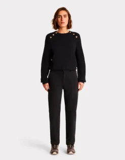 Enkellange chinobroek - marineblauw