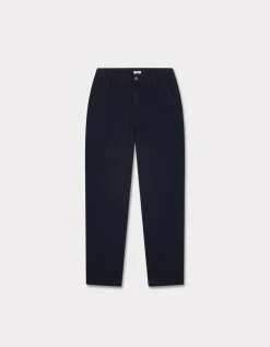 Enkellange chinobroek - marineblauw