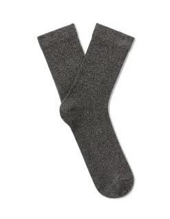 Enkelsokken van lurex - grijs