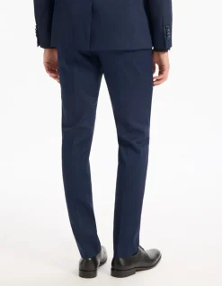 Extra slim stretch kostuumbroek - blauw