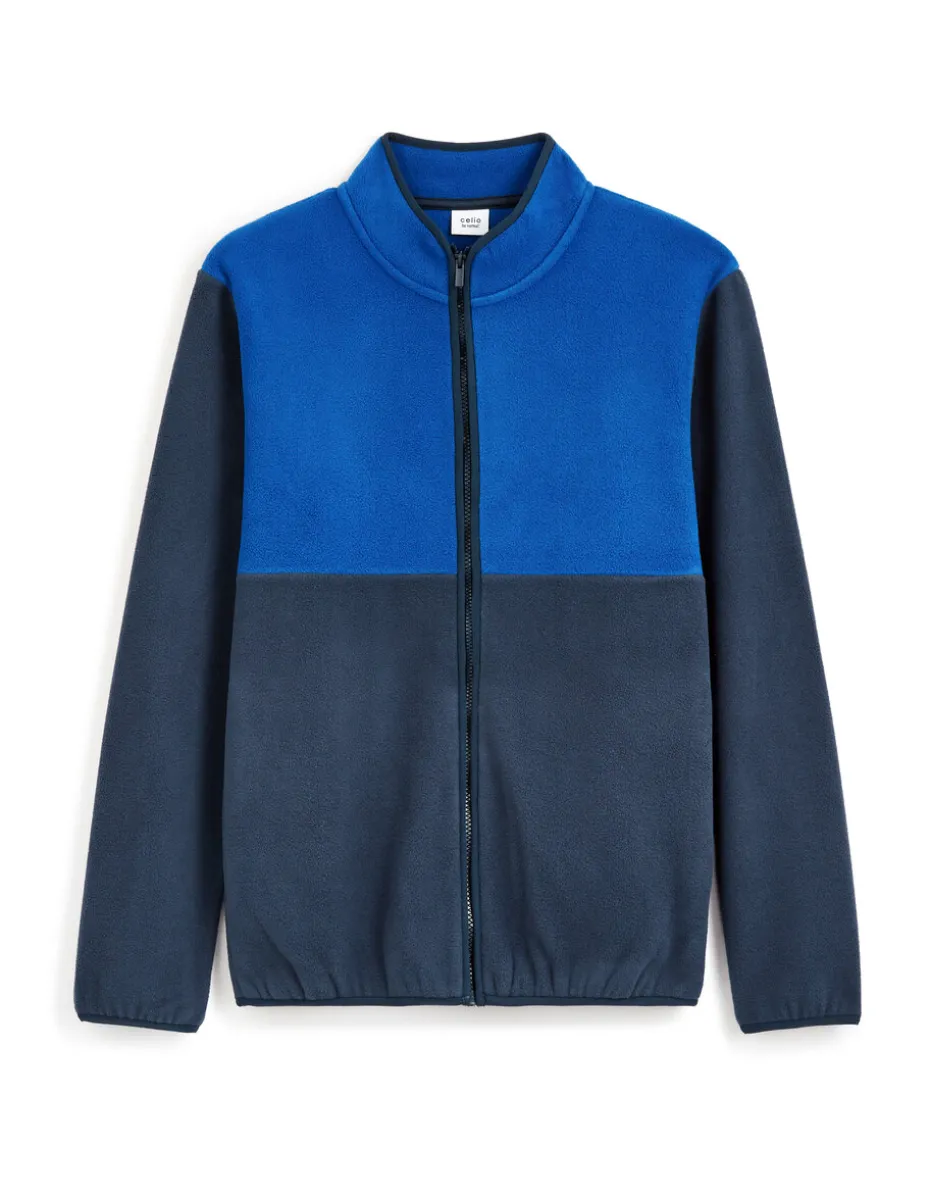 Fleece trui - marinekleurig