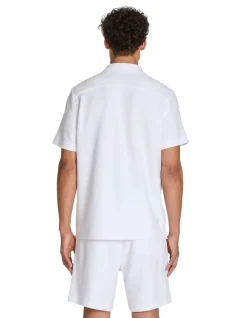 Gebreide polo regular fit - wit