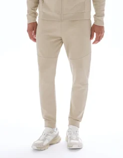 Gebreide slim-fit joggingbroek - ecru