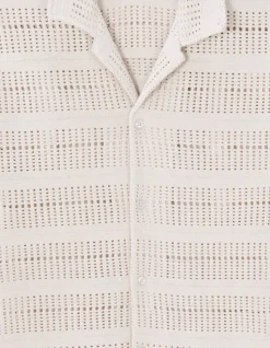 Gehaakte blouse regular fit - beige