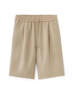 Gestructureerde bermuda - beige