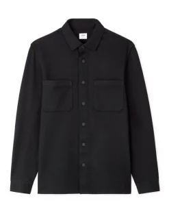 Getextureerd Overshirt 2 zakken - zwart