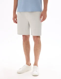 Grijze stretch piqué bermuda
