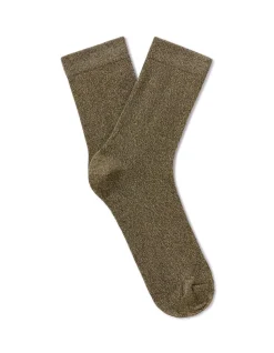 Groene lurex enkelsokken