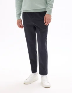 24H seersucker broek - marineblauw