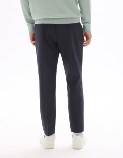 24H seersucker broek - marineblauw