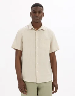 Hemd 100% linnen regular fit - naturel