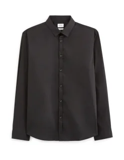Hemd extra slim fit stretchkatoen - zwart