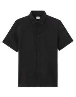 Hemd Regular Fit 100% Katoen Jacquard - Zwart
