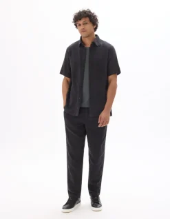 Hemd Regular Fit 100% Katoen Jacquard - Zwart
