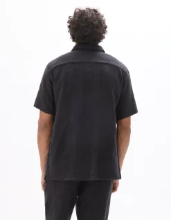 Hemd Regular Fit 100% Katoen Jacquard - Zwart
