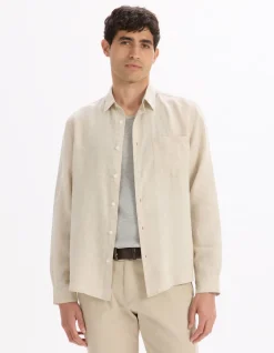 Hemd regular fit 100% linnen - naturel
