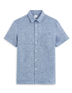 Herenhemd regular fit 100% linnen - chambray