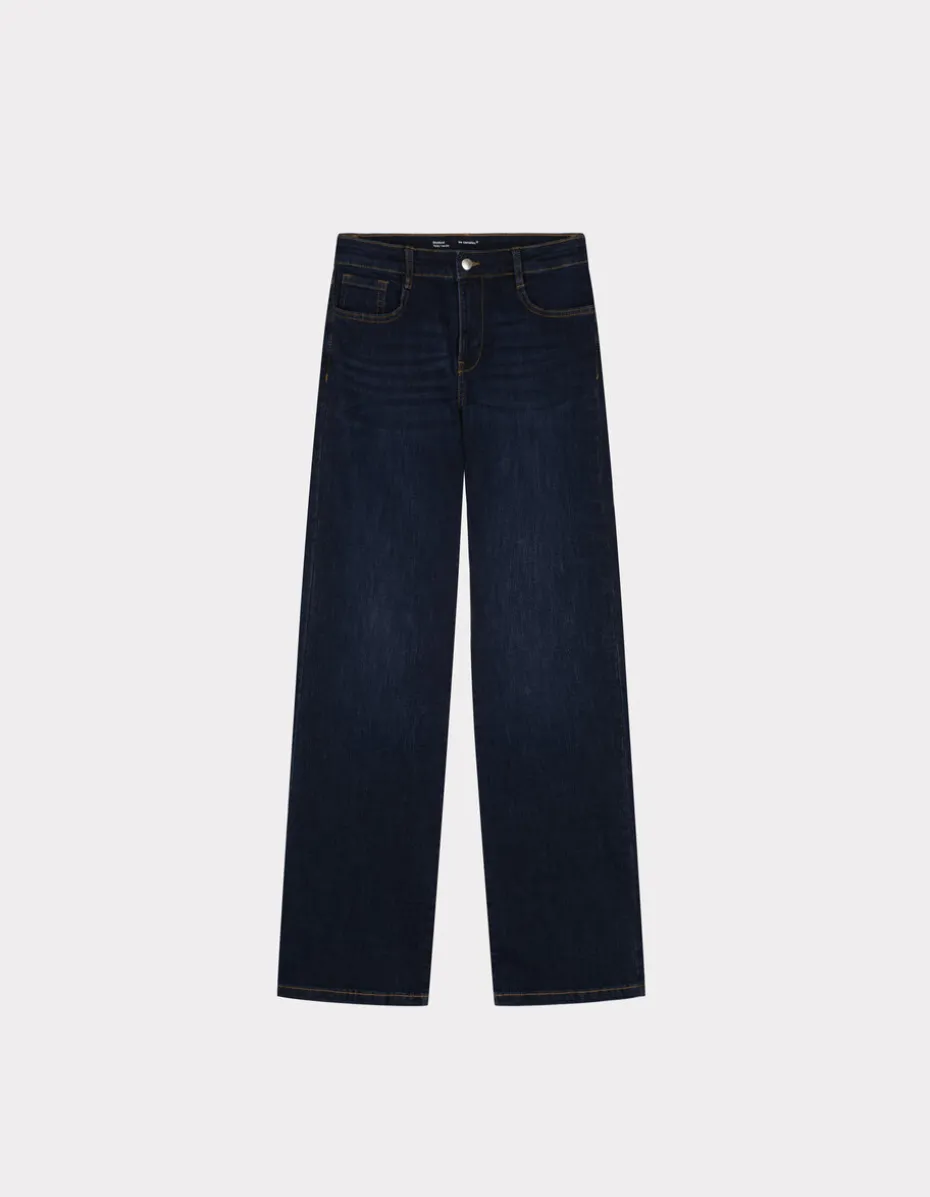 High waist jeans - donkerblauw