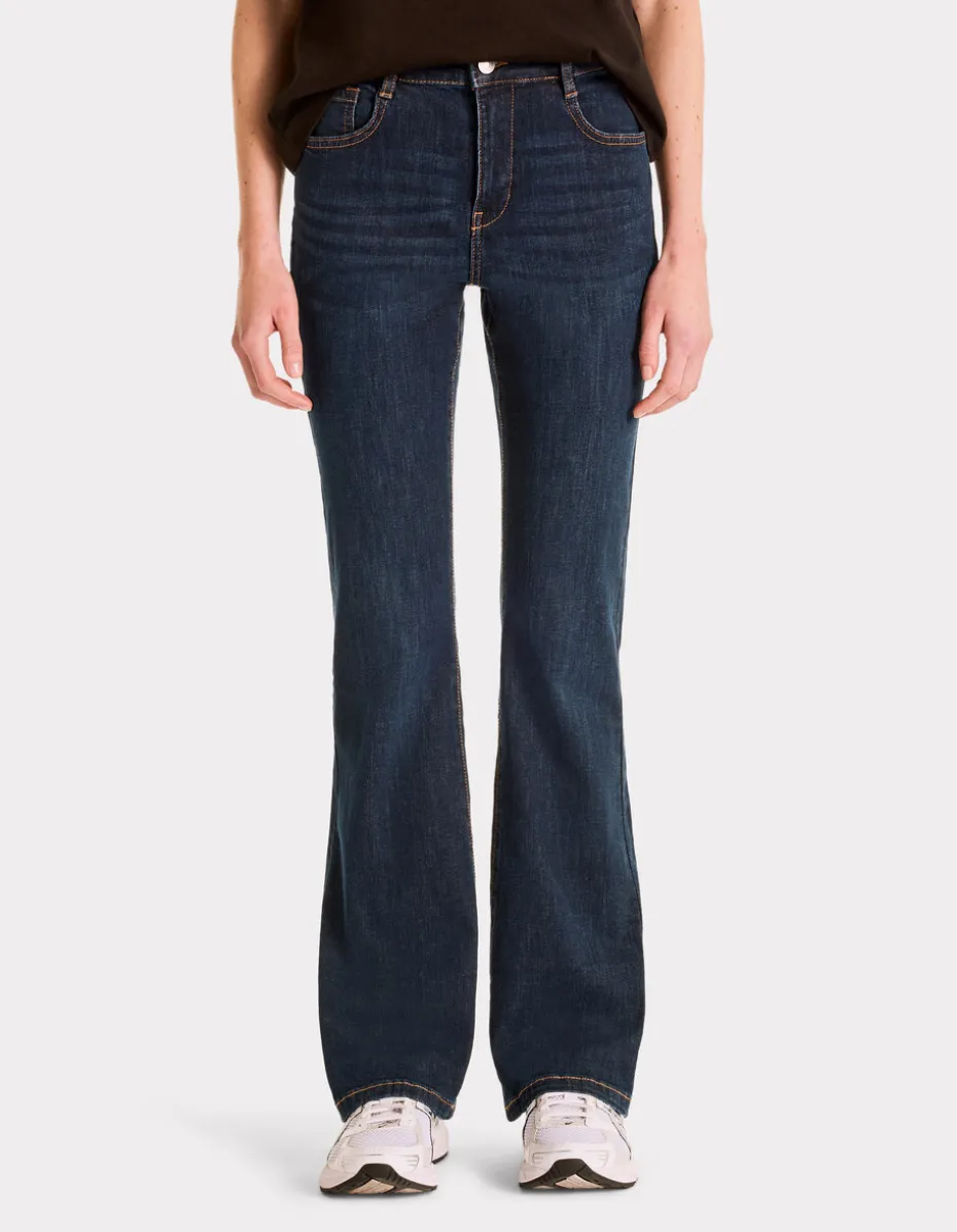 High waist jeans - donkerblauw