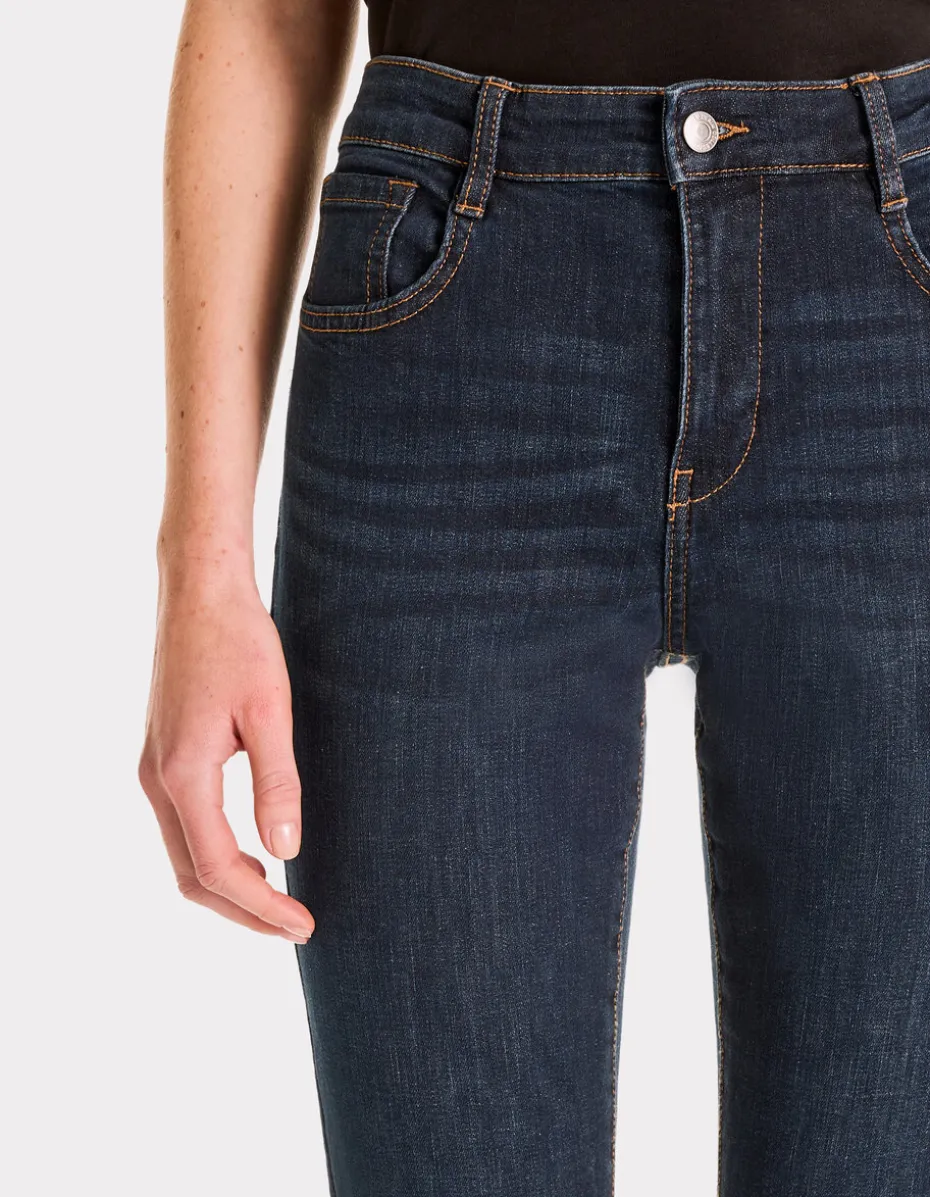 High waist jeans - donkerblauw