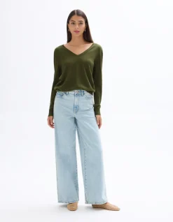 High waisted wide leg jeans - lichtblauw