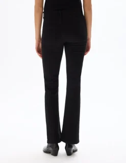 High-waisted bootcut jeans - zwart