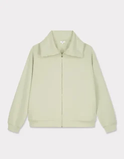 HOME joggingjack met rits - groen