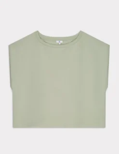 HOME Mouwloos los T-shirt - Groen