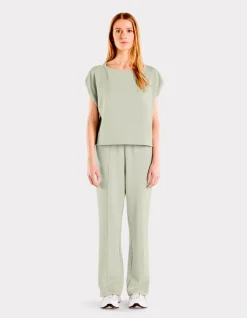 HOME Mouwloos los T-shirt - Groen